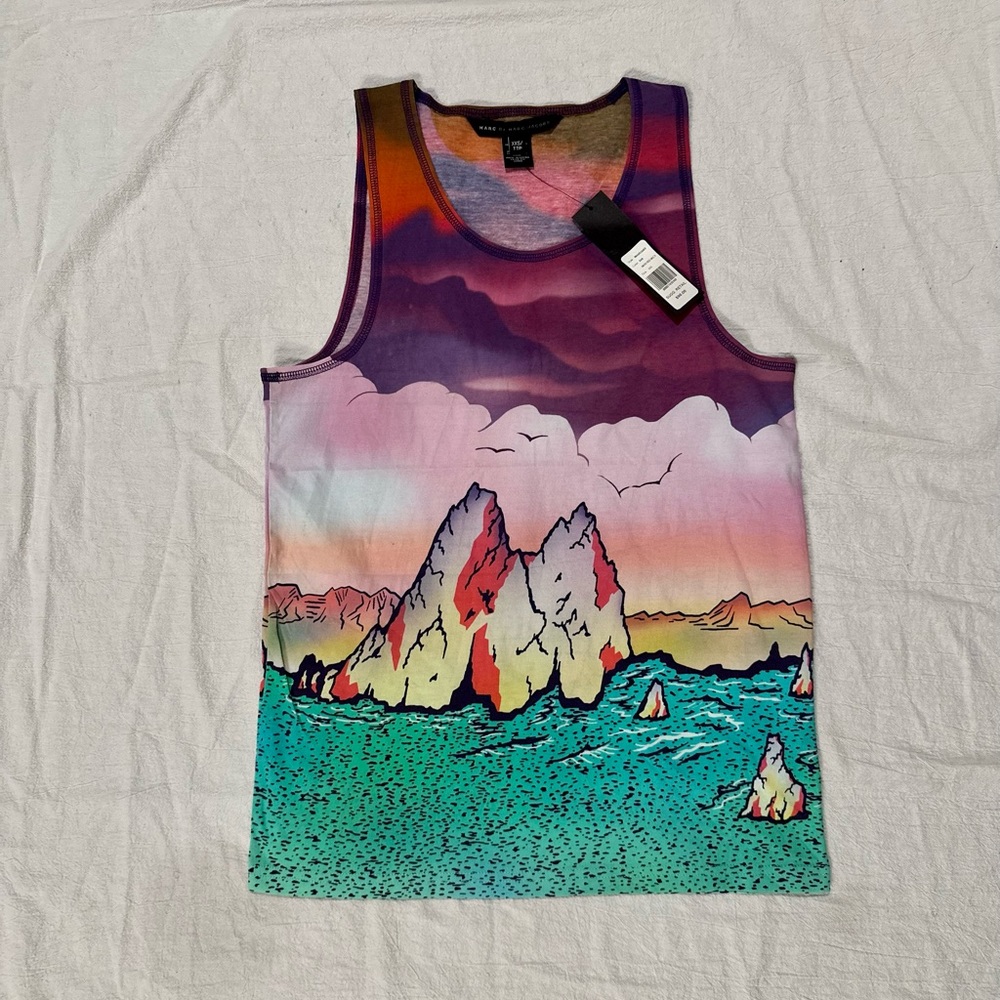 Marc by Marc Jacobs Mars Red Space Tank Top Size XXS Multicolor